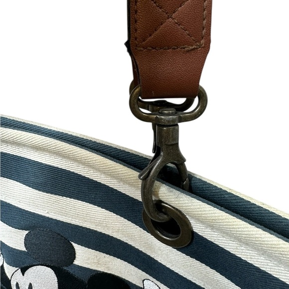 Vintage Striped Mickey Mouse Tote Beach Bag - Picture 4 of 7